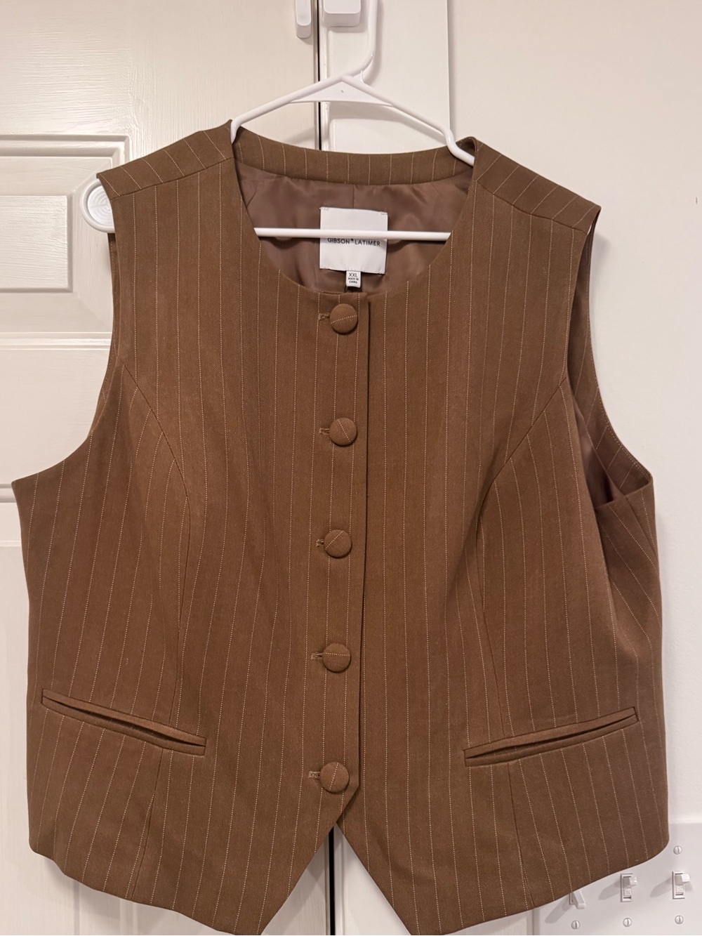 Gibson Latimer Brown Pinstripe Vest